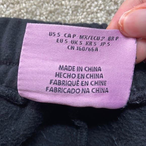 Juicy Couture Sweatpants Womens Small Black Forever 21 Graphic Joggers Fleece - Picture 3 of 11